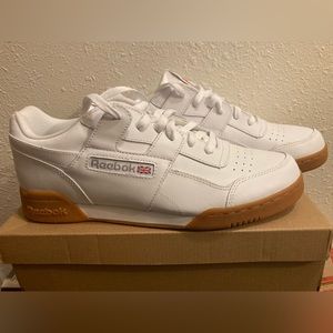 Reebok NEW Men’s Work Out Plus White Gummy Sole Shoes US 10.5.